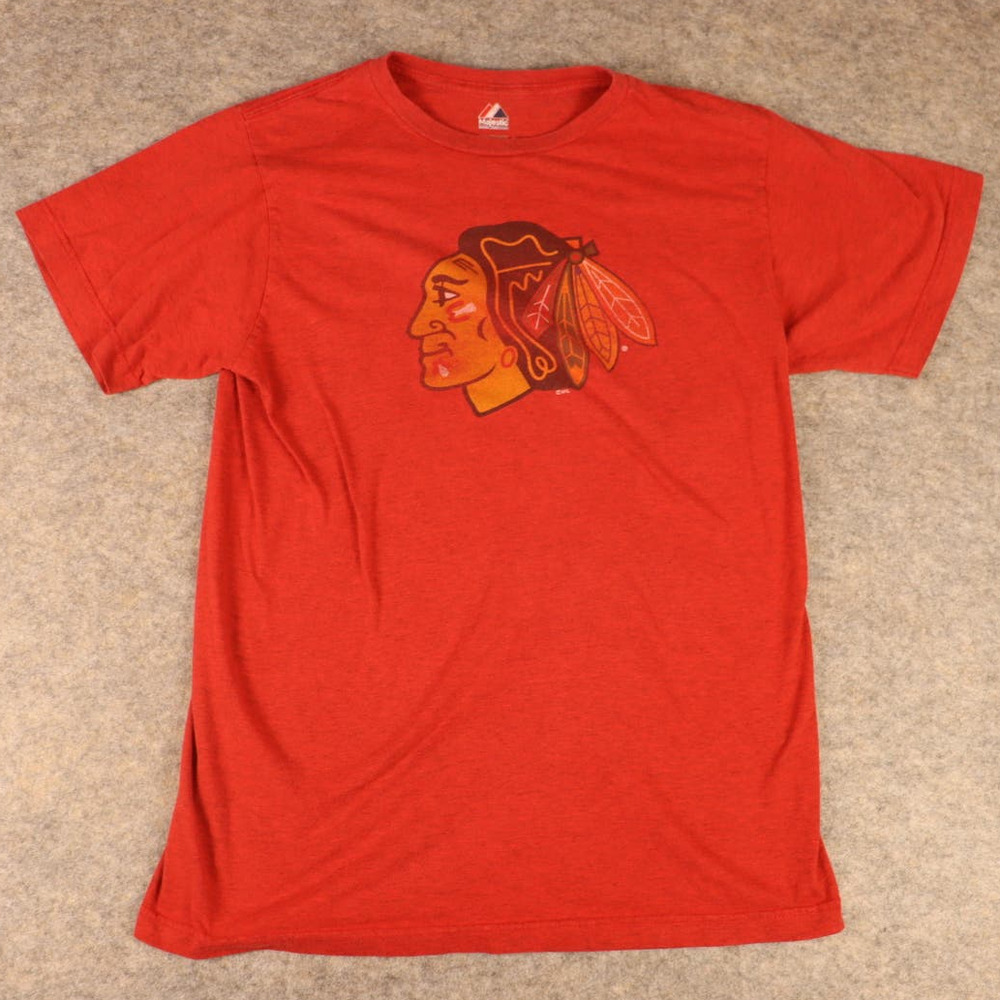 Majestic NHL Chicago Blackhawks T Shirt Men's Size Medium